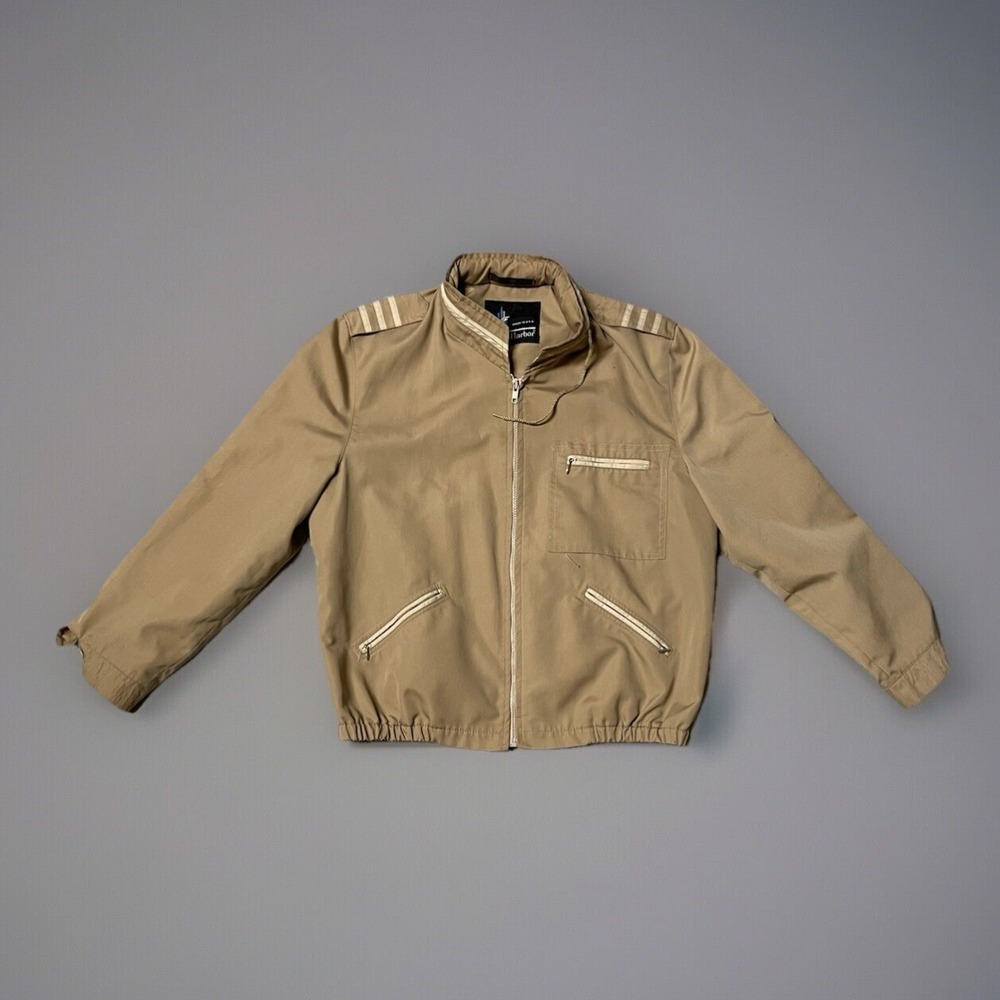 Vintage Misty Harbor Mariner III Jacket Mens 40 Tan Khaki Full Zip Made in USA
